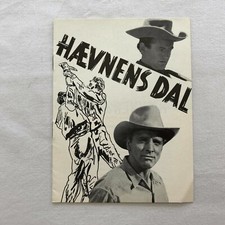 Vengeance Valley Burt Lancaster Robert Walker Vintage 1951 Danish Movie Program