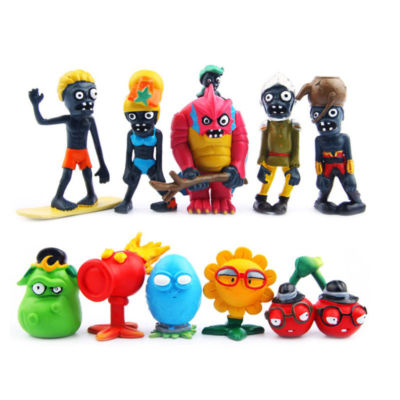 10pcs Plants vs Zombies Squash SunFlower Action Figures Figurines