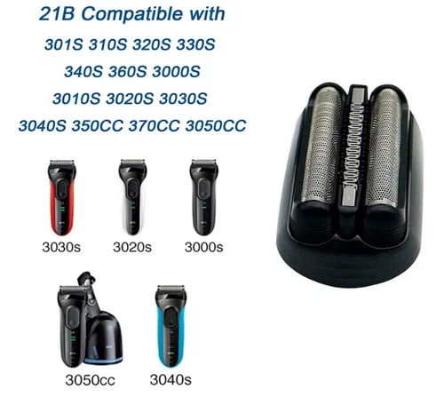 21B Replacement Shaver Head Foil Cassette Blade for Braun Shaving Series 3 Black - Picture 7 of 13