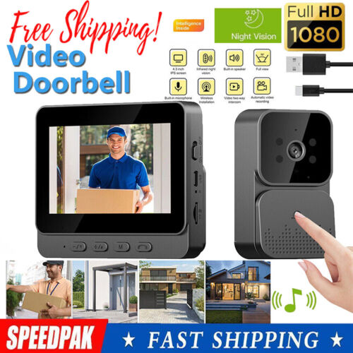 2.4G Smart 1080P Wireless Ring Doorbell Security Intercom Video Camera Door Bell - Picture 1 of 11