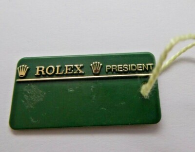 Rolex President Hang Tag Seal Uhr Grün 90er Hangtag  (RT-6 )