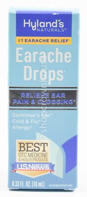 Hylands EARACHE DROPS .33oz homeopathic Relieves Ear Pain & Clogging 07/2025