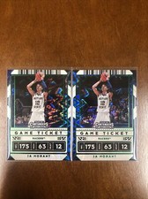 2020-21 Contenders Ja Morant Game Ticket Green Reactive Grizzlies ROY (Lot Of 2)