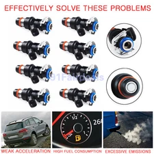 8PCS Upgrade Fuel Injector 25317628 For 99-07 Chevy Silverado GMC 4.8 5.3 6.0L