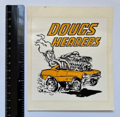 Vintage Original Ed Roth Dougs Headers Decal - Hot Rod | eBay