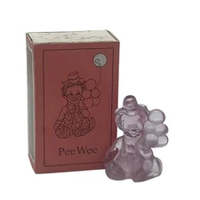 Vintage Mosser Glass Pee Wee Clown  Letter "S" Cranberry Ice & Milk