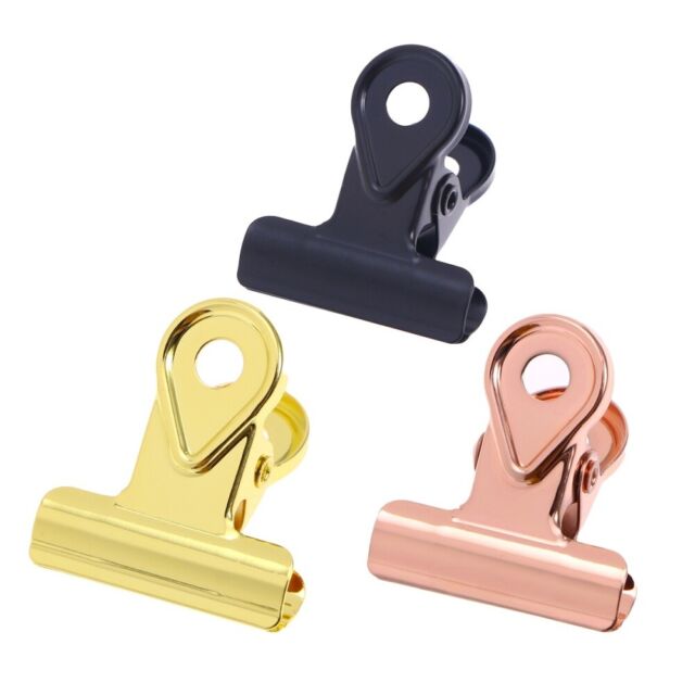 15 pz clip per cerniera in metallo clip legante morsetto per carta clip per carta rame (20 mm)-