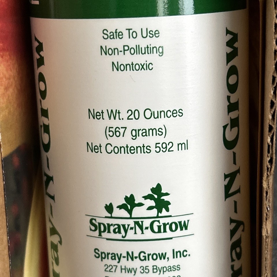 SprayNGrow Micronutrient Plant Vitamins, 20 Ounce Bottle New In Box