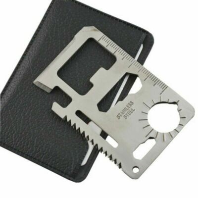 11-IN-1 Multi Function Survival Pocket Card Tool Outdoor Camping Emergency Gear 