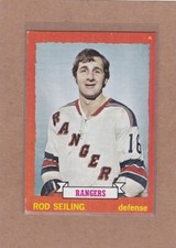 1973-74 TOPPS HOCKEY ROD SEILING #9 RANGERS EX/EX+ *A35638