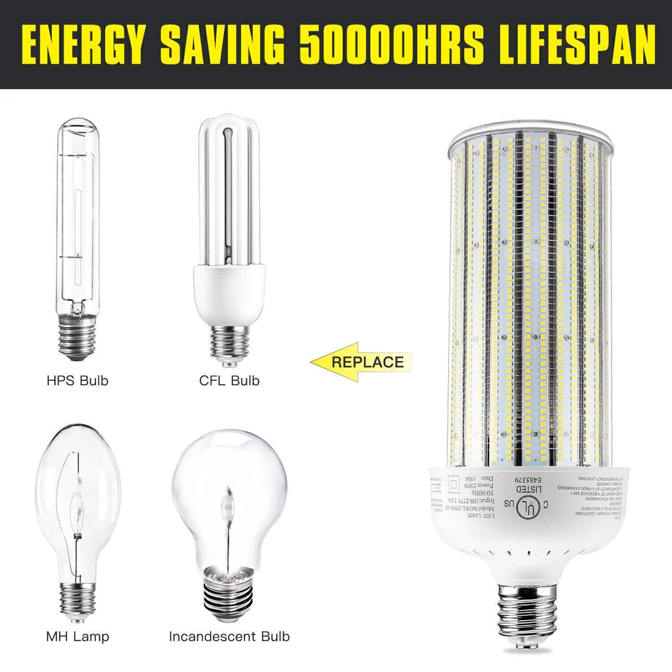 250W LED Corn Light for Warehouse Factory Workshop High Bay Open Fixture Bulb - Image 4 of 4