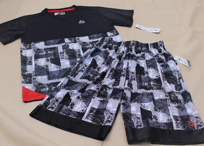 New BOY'S SIZE Youth M (10-12) RBX SHIRT & SHORTS 2 PIECE SET NWT
