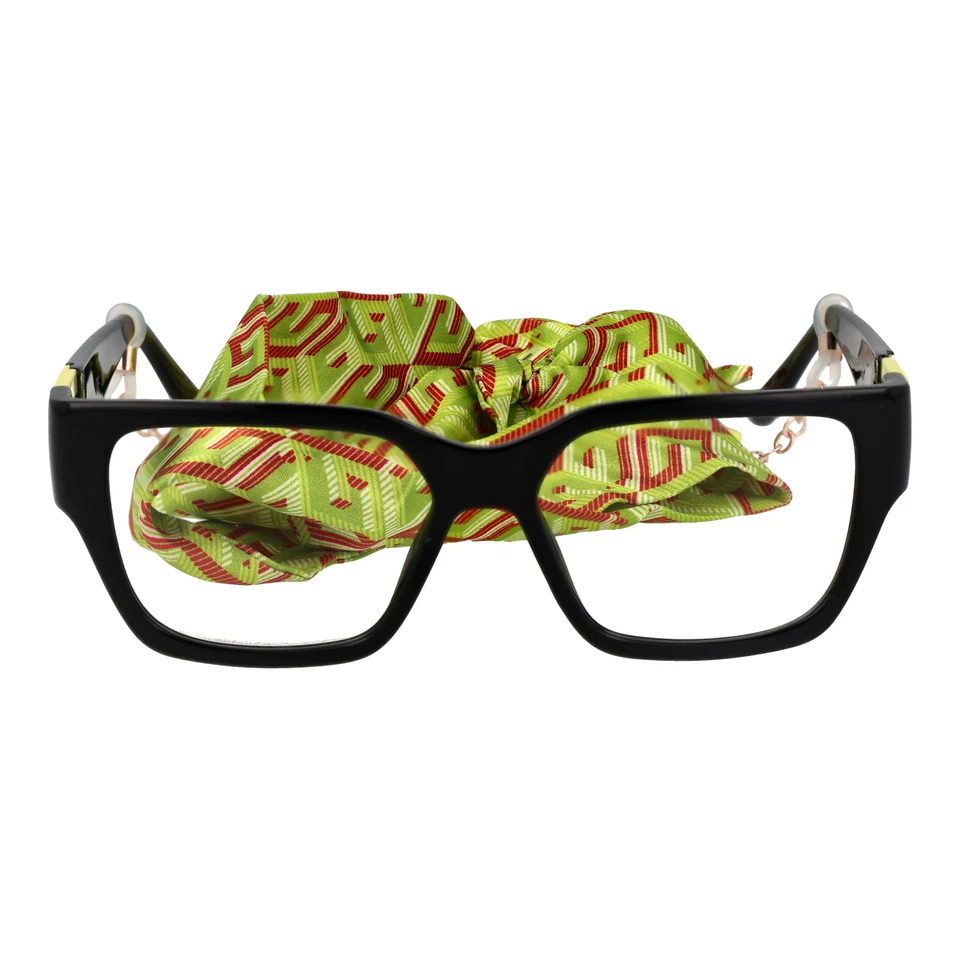 Guess Eyeglasses Frames Black Rectangular Yellow Chain GU2987 041 54mm - Image 2 of 3