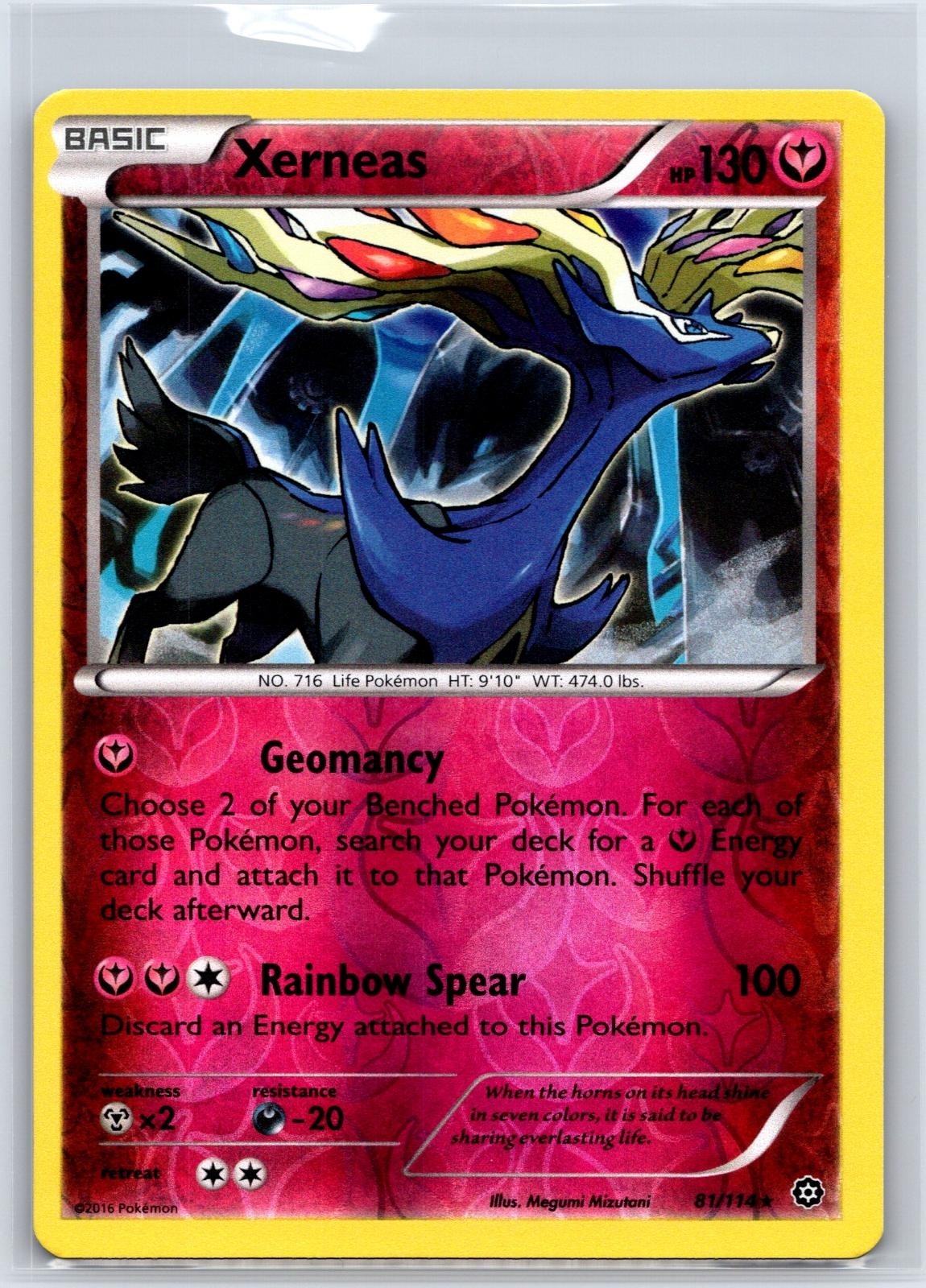 Xerneas 81/114 Rare Steam Siege Pokemon Reverse Holo NM/M 603-22