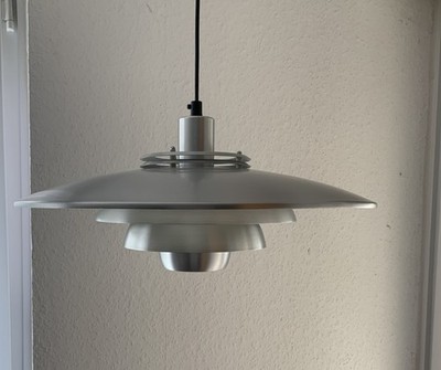 JEKA DANIA 2047 / Hängelampe in Silber Aluminium / Danish Design Mid Century