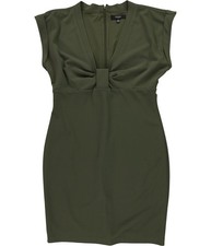 GUESS Womens Cap Sleeve Bodycon Dress, Green, 14
