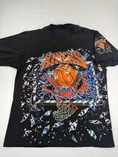 Vintage 1992 New York Knicks Shattered Backboard Single-Stitch T-Shirt L NBA