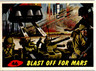 1962 Topps Mars Attacks #46 Blast Off for Mars EX-MT+ CENTER