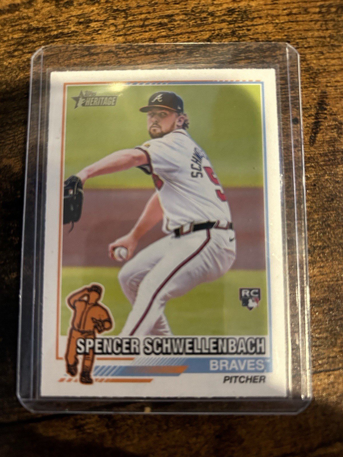 2025 Topps Heritage Spencer Schwellenbach 1976 Redefined GREEN Back Variation RC