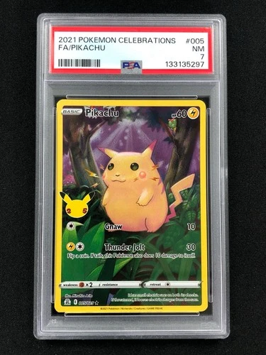 Pokemon 2021 Pikachu 005/025 Holo PSA 7