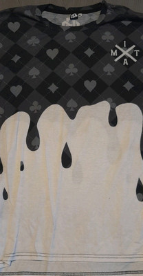 Into The AM Mens Size 4X Deck Of Card Pattern Good Preowned Condition 