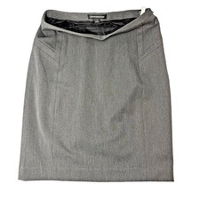 Express Design Studio Editor Gray Pencil Skirt Black Size 4 Y2K Business Office