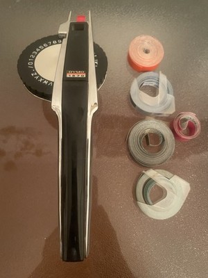 Vintage DYMO 1570 Chrome Label Maker Heavy Duty Tested 6 Rolls Embossing Tape