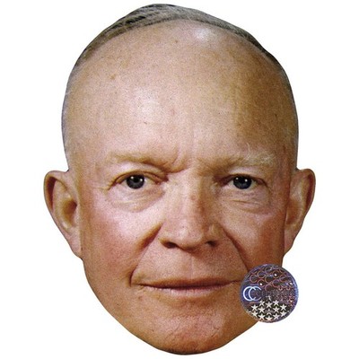 Dwight D Eisenhower Celebrity Mask, Flat Card Face, Fancy Dress Mask
