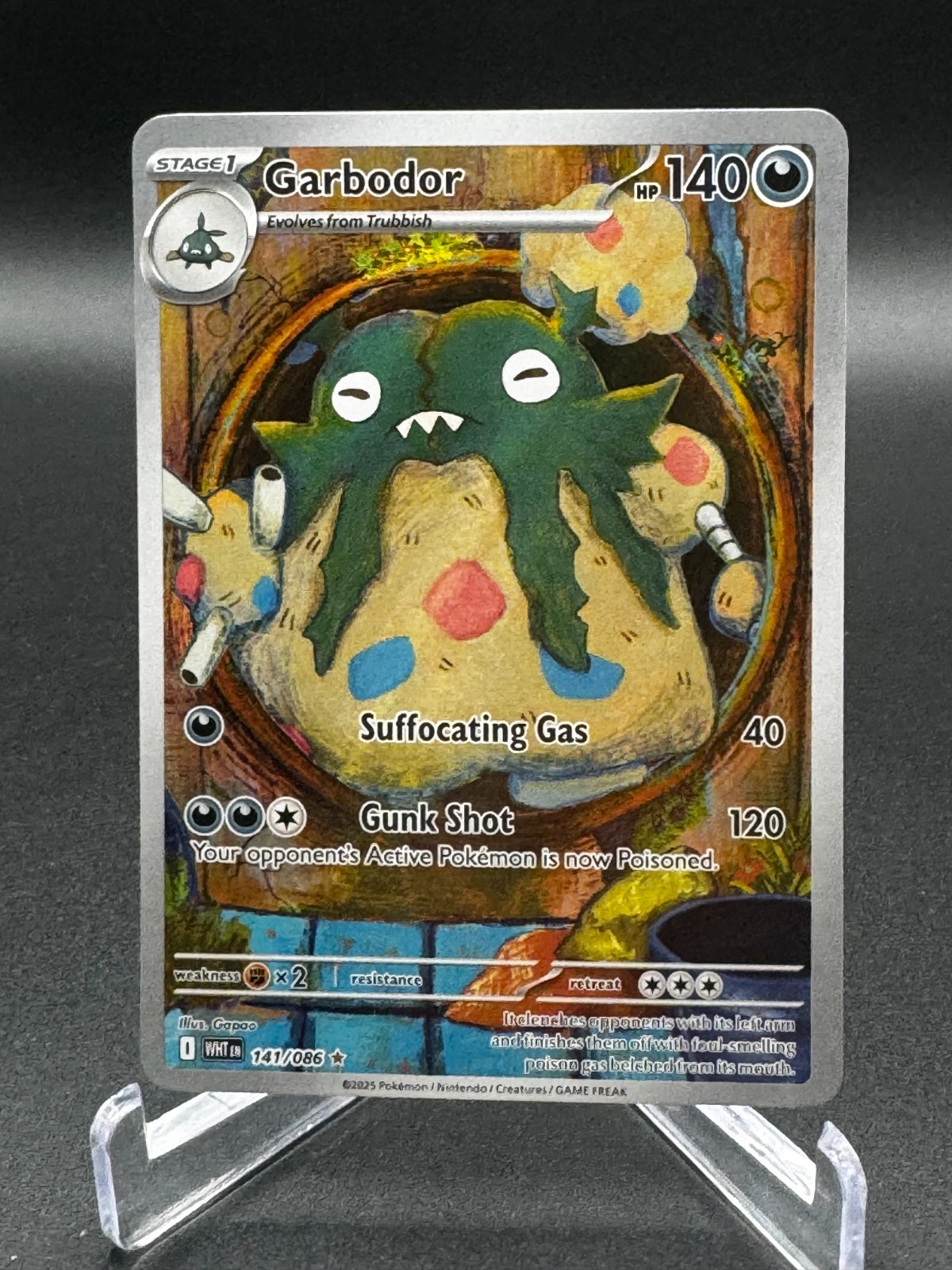 Pokémon TCG Garbodor 141/086 Sv: White Flare IR Holo NM/M