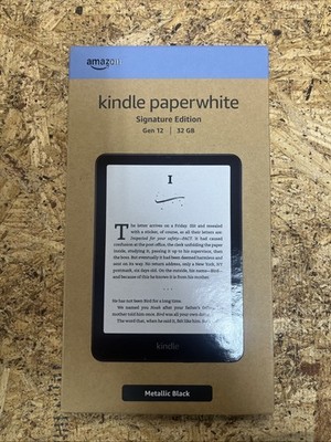 Amazon Kindle Paperwhite Signature Edition Metallic Black 32 GB 12th Gen  - New