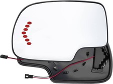 Driver Side Mirror with Heated Backing Plate Turn Signal for Chevy Avalanche Sil