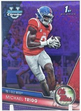 2023 Michael Trigg /399 Purple Mini Diamond Bowman U Chrome #128 Dallas Cowboys