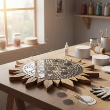 50 Mini Round Acrylic Mirror Tiles - Self-Adhesive Craft Decor 1-3 Inch 