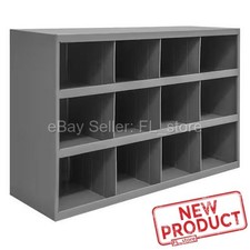 Metal 12 Hole Storage Bolt Bin Cabinet Compartment Nuts Bolts Fasteners Screws