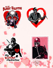 My Bloody Valentine Horror 4pc Movie Sticker Pack