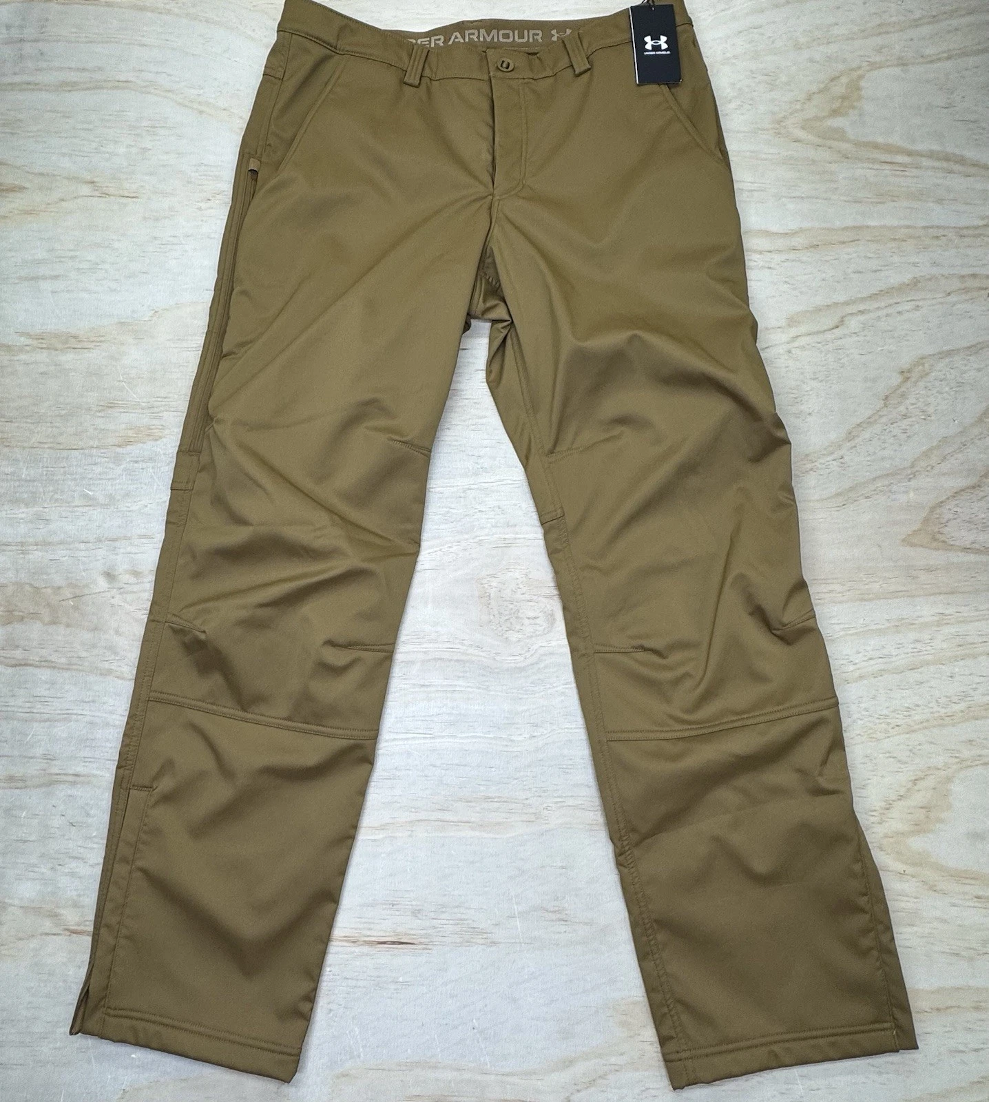 NEW Under Armour Expanse Softshell Pants Mens 38 X 34 Tan Khaki Loose 1387001