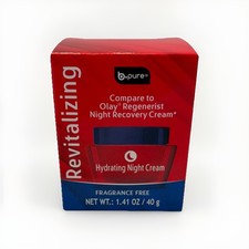 b.pure Revitalizing Hydrating Night Cream Fragrance-Free 1.41 oz Vitamin E B5 B3