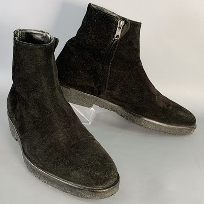 COMMON PROJECTS Größe 8 Schwarz Wildleder Seitlicher Reißverschluss Stiefeletten