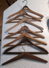 Vtg 7 Wood Hangers Curlee Clothes Wishbone Southern Hotel Baltimore 4 Unbranded