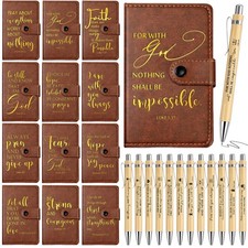 Spakon 36 Sets Christian Gifts Bulk Prayer Journals Leather Bible Study Noteb...