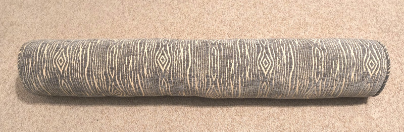 High End Abstract Grey & Tan 51 " Long Round Bolster Pillow Removable Cover