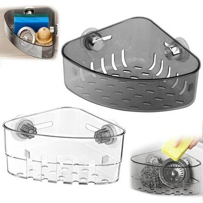 2PCS Sink Organizer Rack,2 Size Suction Sinkware Organizer,Triangle Sink Stra...