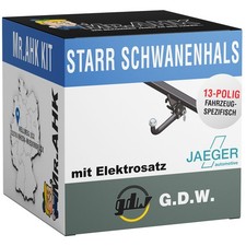 Für VW Golf VI Cabrio 11-16 GDW Anhängerkupplung starr +13pol spezifisch E-Satz