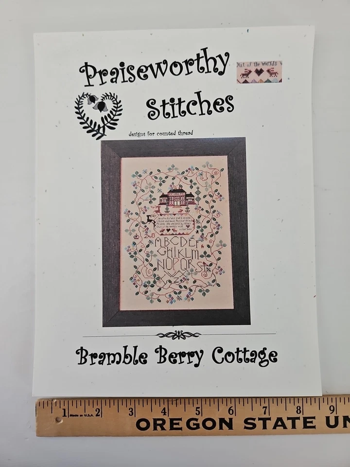 Praiseworthy Stitches BRAMBLE BERRY COTTAGE Counted Cross Stitch Pattern - Image 2 of 4