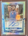 2024-25 Panini Donruss Optic Jalen Duren Prizm Autograph Signature Series