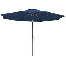 2.7M Round Garden Parasol Patio Sun Shade Canopy Aluminium Umbrella Crank Tilt