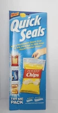 Quick Seals Reclosable Zipper Seal Any Package Keep Food Fresh. Try Me Package. 