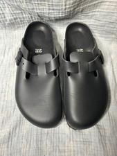 Birkenstock Boston Bs Exquisite Natural Leather Black Color Narrow