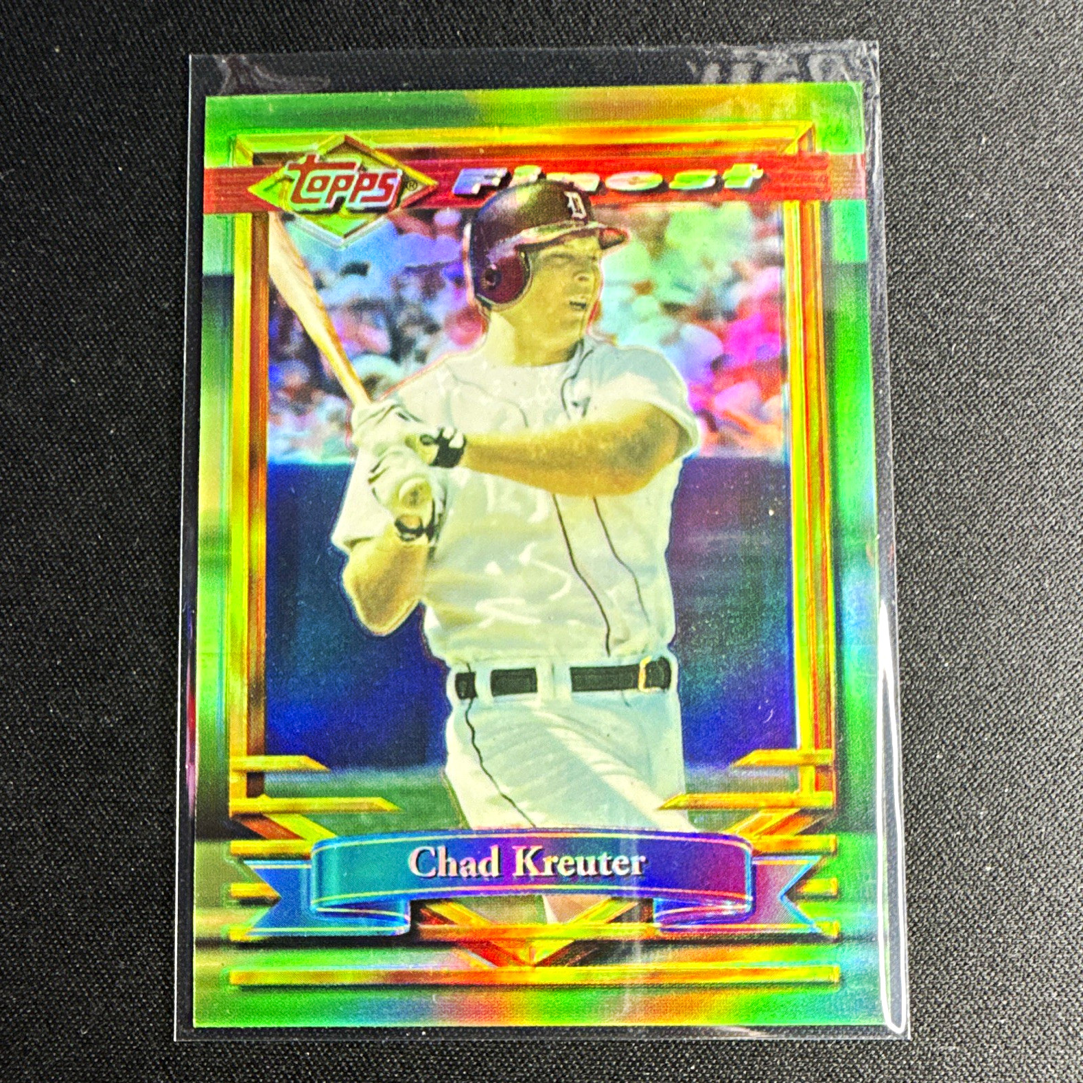 Topps Finest Chad Kreuter Finest Moment Refractor 1994 #388 Detroit Tigers