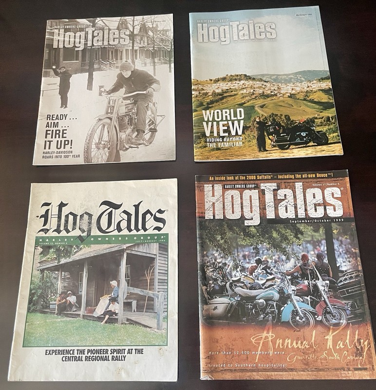Lot Of 4 Harley Davidson Hog Tales Magazines Collectible 1994 1999 And Two 2003